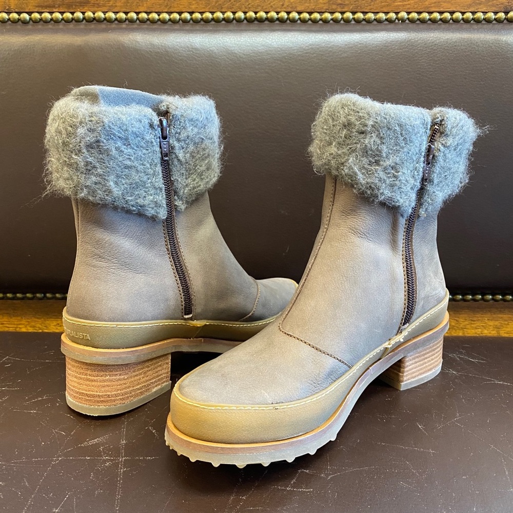 El naturalista wool cuff side zip bootie